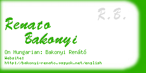 renato bakonyi business card