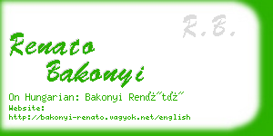 renato bakonyi business card